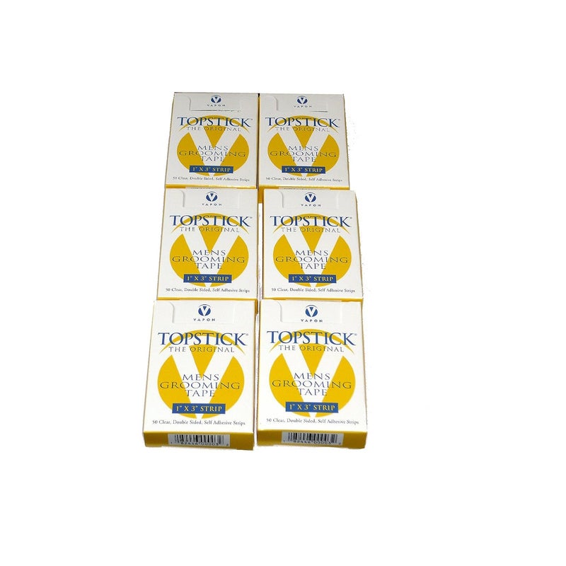 T150 6 Boxes Of 50 1x3 strips Topstick Toupee Tape 1 x 3 WIDE STRIPS