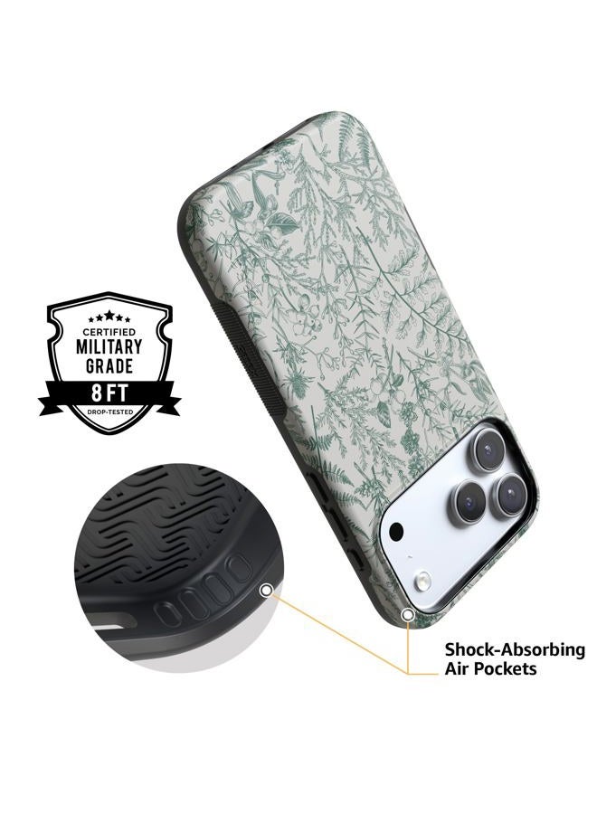 Casely iPhone 17 Pro Max Case | Sage Garden | Green Floral | Compatible with MagSafe | Bold Protective Design - Image 4