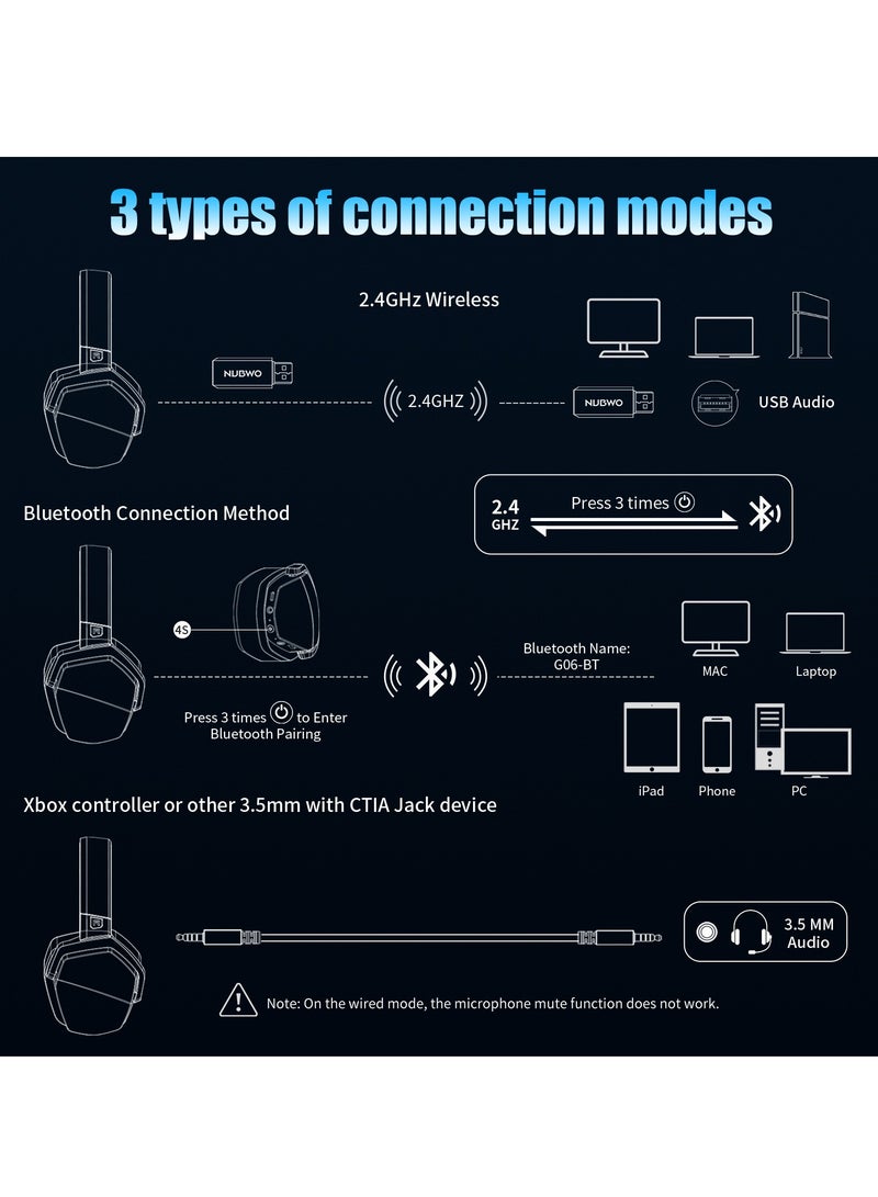 سماعة رأس بلوتوث لاسلكية لإلغاء الضوضاء للألعاب 2.4G - Image 2