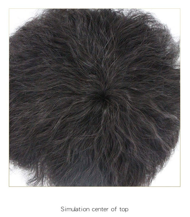 RemeeHi Human Hair Nature Curly Topper Replacement Fluffy Hairpiece Seamless Clip in Top Wiglet for Women Thin Hair Large Natural Color - Image 4