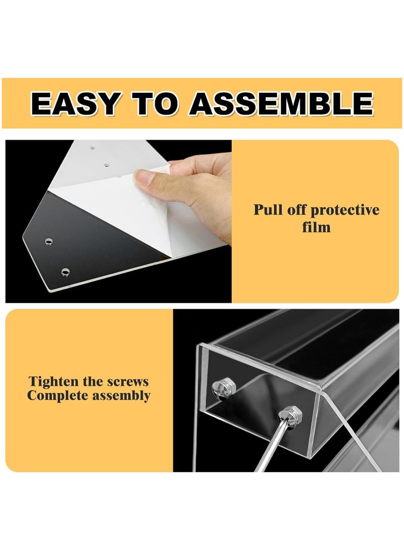 Hihonor Acrylic Riser, 12"" Acrylic Display Shelves, 3-Tier Clear Perfume Organizer, Sturdy and Stable Acrylic Organizer for Display Decorative, Skincare Organizers for Tabletop, Collectibles (3 Tier) - Image 2