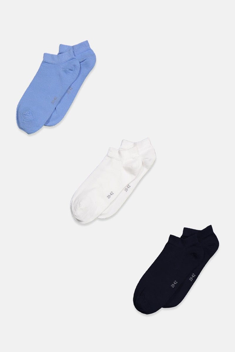 Tchibo Women 3 Pairs Sneaker Socks, Navy - Image 1