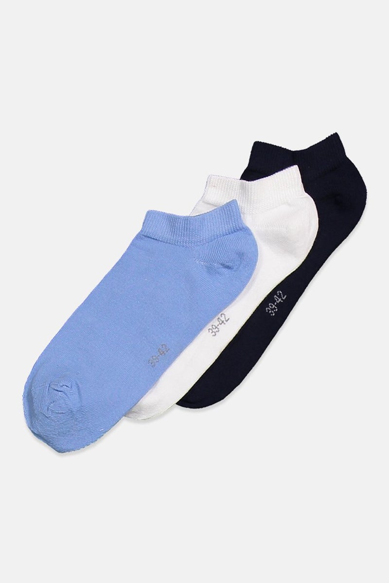 Tchibo Women 3 Pairs Sneaker Socks, Navy - Image 2