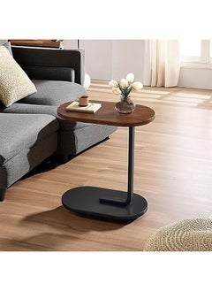 C Shaped End Table, Sofa Side Table Adjustable Height C-Shaped Coffee Table for Couch and Bed, 360°Swivel TV Tray Table End Table for Small Spaces, Living Room, Bedroom