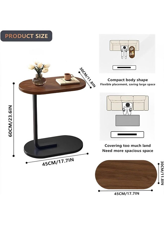 Beauenty - C Shaped End Table, Sofa Side Table Adjustable Height C-Shaped Coffee Table for Couch and Bed, 360°Swivel TV Tray Table End Table for Small Spaces, Living Room, Bedroom - Image 1