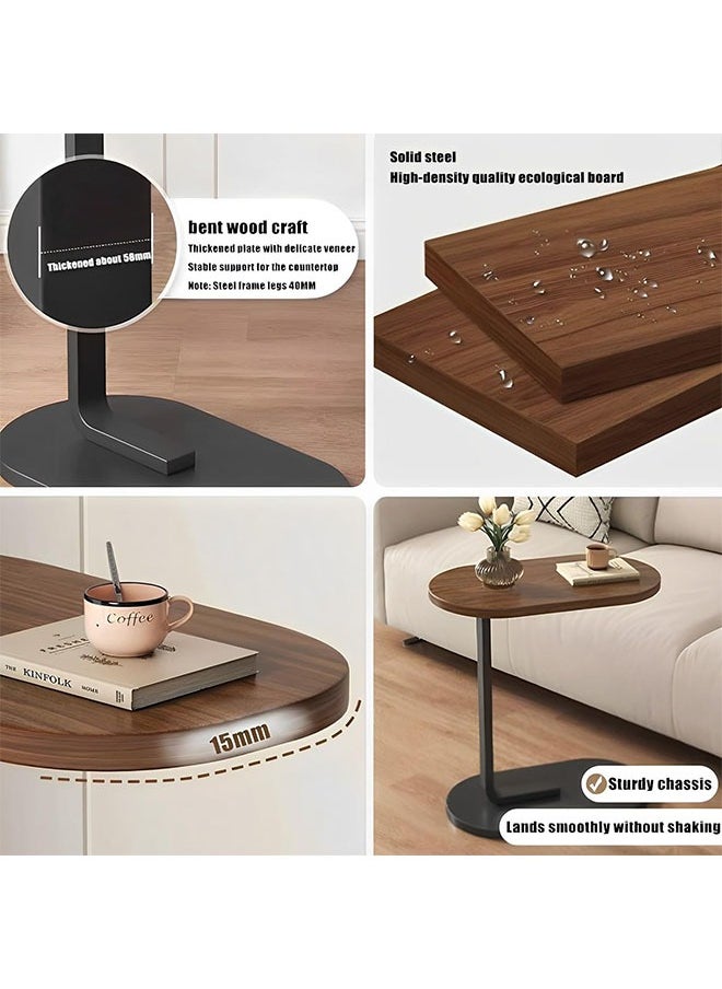 Beauenty - C Shaped End Table, Sofa Side Table Adjustable Height C-Shaped Coffee Table for Couch and Bed, 360°Swivel TV Tray Table End Table for Small Spaces, Living Room, Bedroom - Image 1