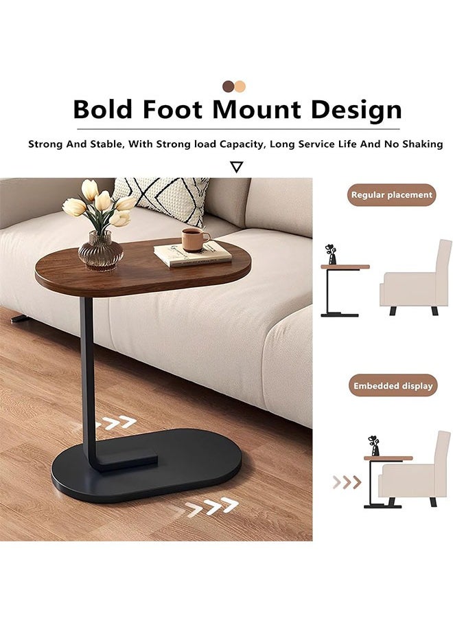 Beauenty - C Shaped End Table, Sofa Side Table Adjustable Height C-Shaped Coffee Table for Couch and Bed, 360°Swivel TV Tray Table End Table for Small Spaces, Living Room, Bedroom - Image 1