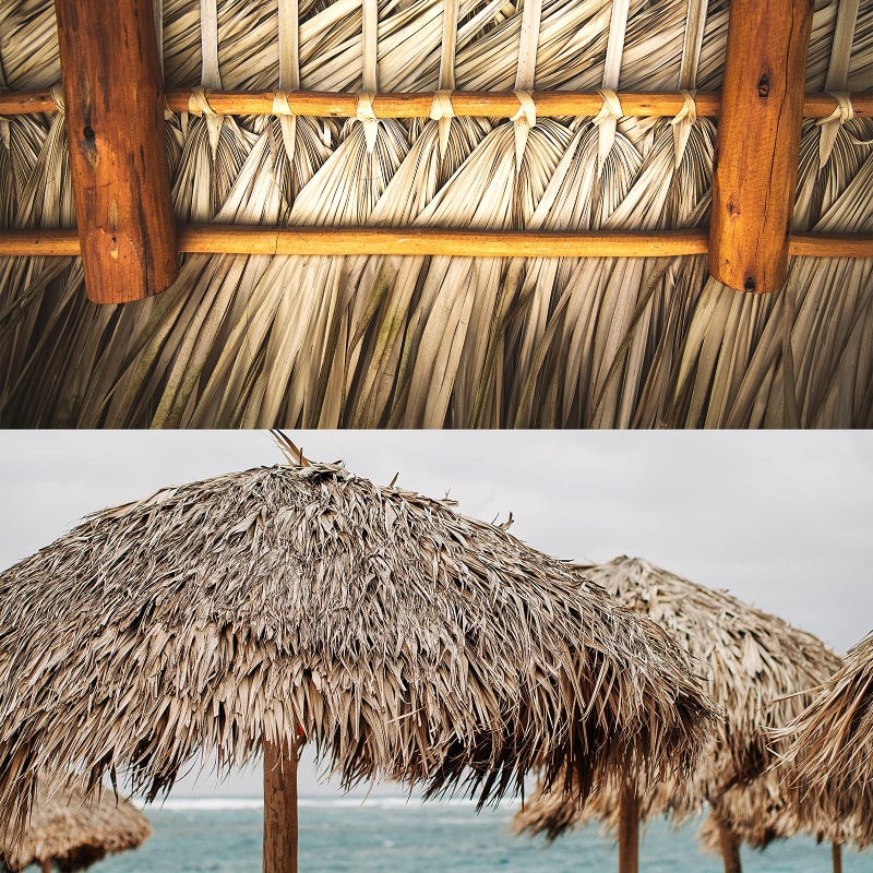 NAHARO 78.8" Tiki Straw Roof Thatch â€“Mexican Style Artificial Palm Thatch Rolls Tiki Bar Hut Grass Duck Boat Blinds Grass Palapa Thatch Roofing for Garden Patio Umbrella Covers Fence Party Decoration - Image 5