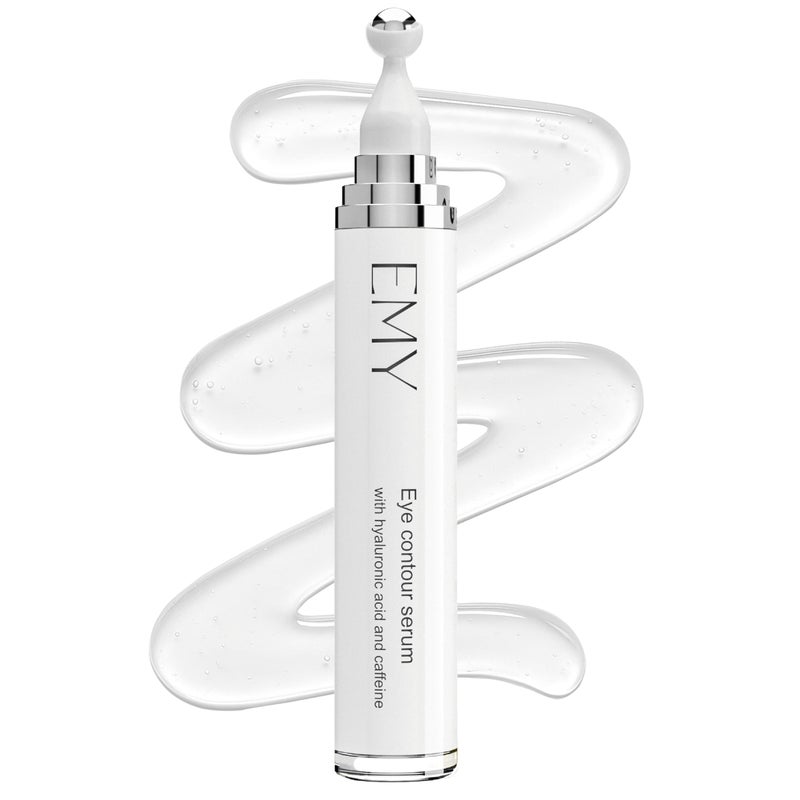 EMY Roller Eye Serum Acid Hyaluronic Caffeine Moisturizing Plumping Massage Ball Reduces Dark Circles Bags Under Eyes Wrinkles and Fine Line NonGreasy Suitable for Sensitive Skin