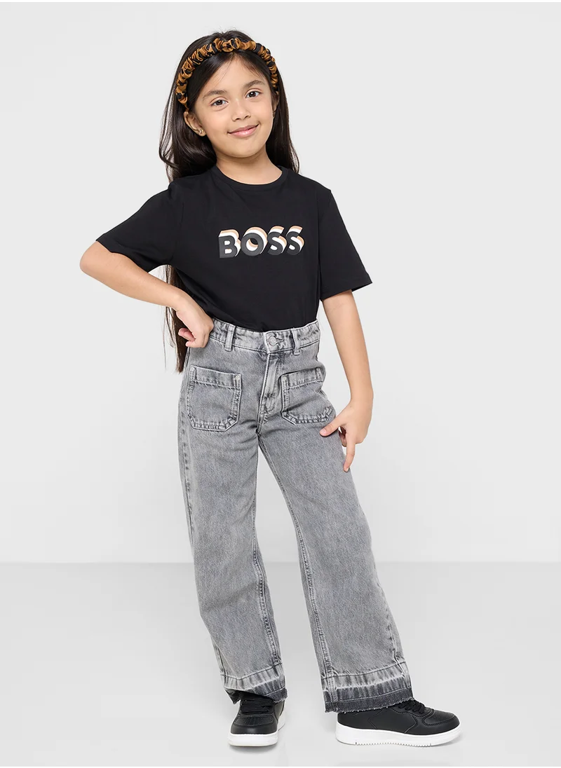 HUGO Kids Straight Fit Denim Jeans