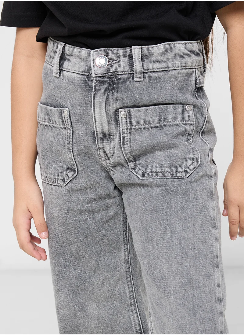 HUGO Kids Straight Fit Denim Jeans