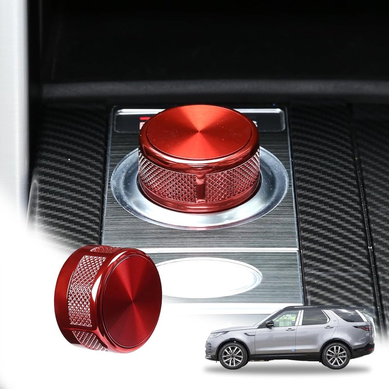 LLKUANG SV Zinc Alloy Replacement Gear Shift Knob Head for Land Rover Discovery Sport, Discovery 4, LR4, LR5, Range Rover Evoque, Vogue, Velar (Red) - Image 1