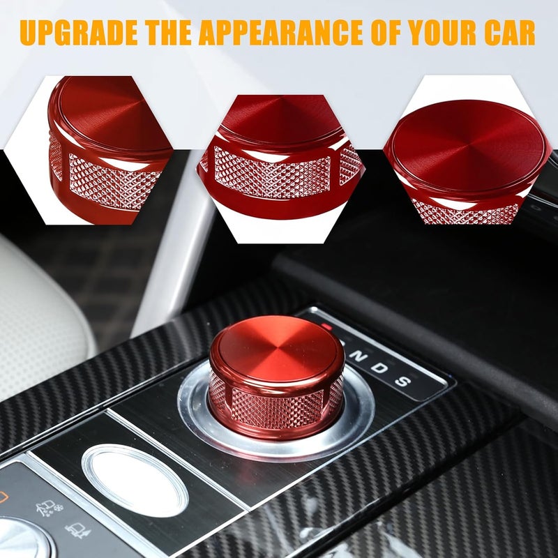 LLKUANG SV Zinc Alloy Replacement Gear Shift Knob Head for Land Rover Discovery Sport, Discovery 4, LR4, LR5, Range Rover Evoque, Vogue, Velar (Red) - Image 5