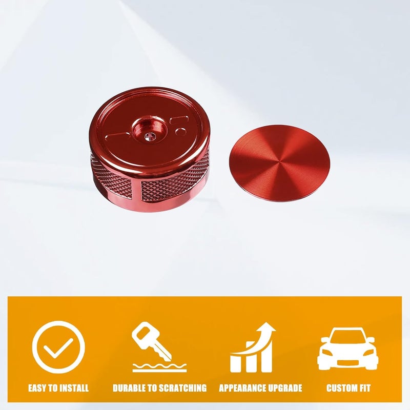 LLKUANG SV Zinc Alloy Replacement Gear Shift Knob Head for Land Rover Discovery Sport, Discovery 4, LR4, LR5, Range Rover Evoque, Vogue, Velar (Red) - Image 3