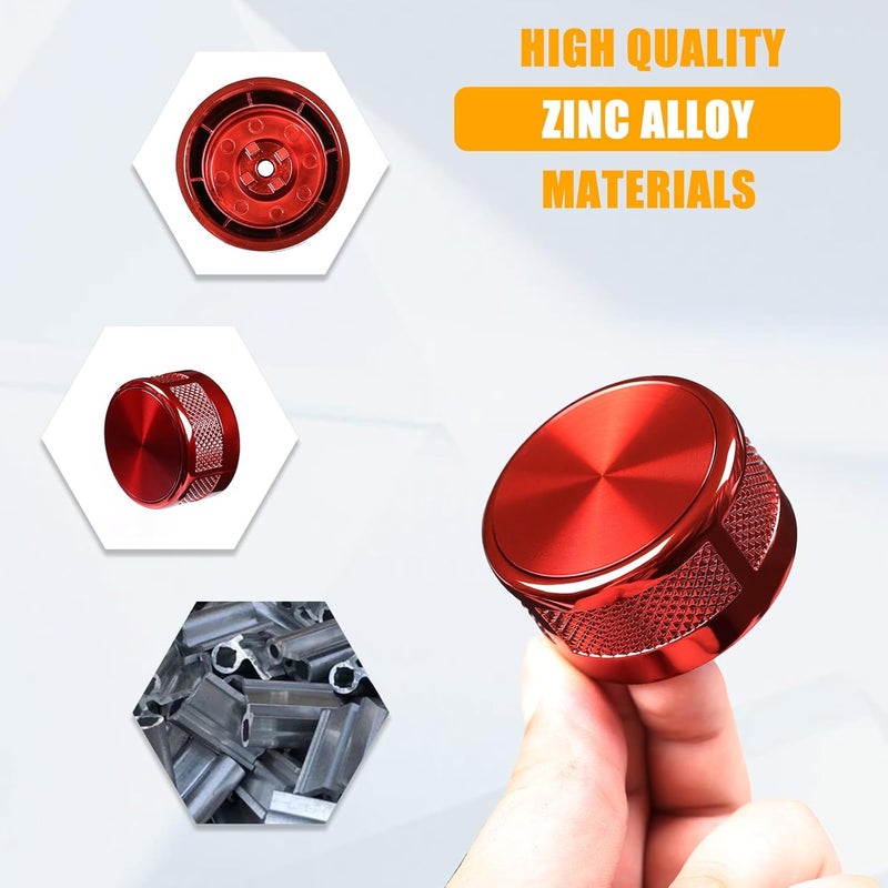 LLKUANG SV Zinc Alloy Replacement Gear Shift Knob Head for Land Rover Discovery Sport, Discovery 4, LR4, LR5, Range Rover Evoque, Vogue, Velar (Red) - Image 4