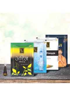 Zed Black Zed Black Manthan Dhoop Batti in Family Zipper Packing Incense Dhoop 4 Fragrance - Dhoop Arij,Fantasia,Fresh Pineapple, Manthan Charli | Combo Assorted Dhoop - Pack of 4  - Image 2