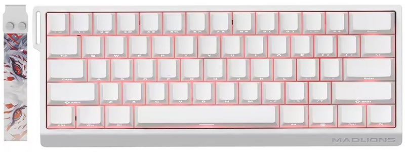 Hyekit x FGG MADLIONS MAD 60 HE RGB 60 Wired Magnetic Switch Gaming Keyboard with Adjustable Actuation 8000 Hz Polling Rate Rapid Trigger Mode Hall Effect Switches for PCMac White - Image 2