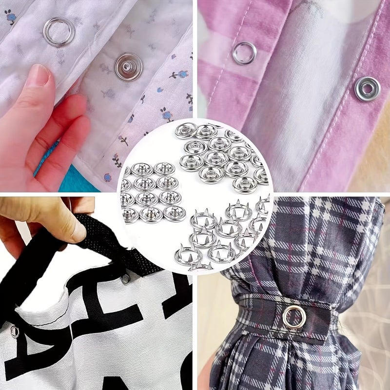 Deluxe 402 Piece Snap Button Set with Mixed Colors for Sewing Projects Bags Apparel - Image 5