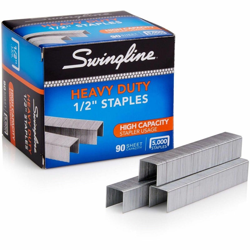 Swingline Staples, Heavy Duty for Desktop Staplers, 1/2" Length, 100/Strip, 5000/Box (79392) - Image 3