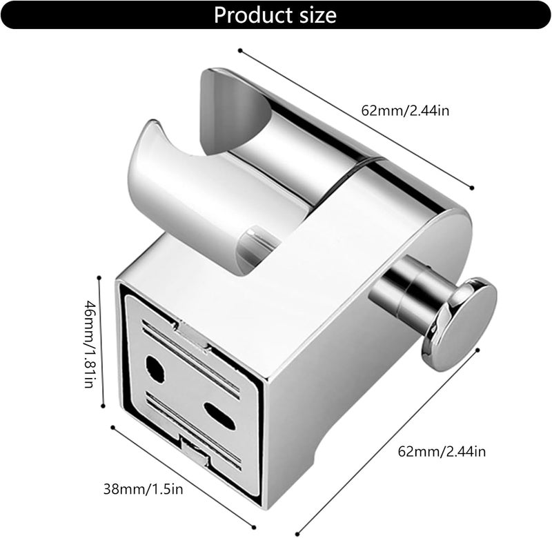 Adjustable Handheld Shower Head Bracket Metal Spray Holder Wall Mounted Head Holder Showerhead Attachment - Image 4