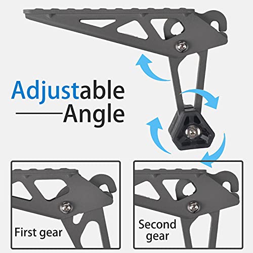 TOOENJOY Universal Fit Car Door Step, Foldable Roof Rack Door Step Up on Door Latch, Both Feet Stand Pedal Ladder, Easy Access to Rooftop for Most Car, SUV, Truck, Max Load 400 lbs (Grey) - Image 2
