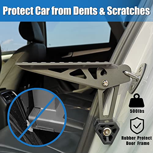 TOOENJOY Universal Fit Car Door Step, Foldable Roof Rack Door Step Up on Door Latch, Both Feet Stand Pedal Ladder, Easy Access to Rooftop for Most Car, SUV, Truck, Max Load 400 lbs (Grey) - Image 4