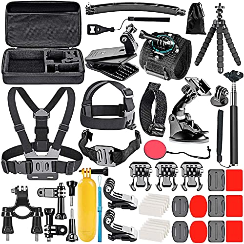 Cason ABS 50 in 1 Action Camera Mount Accessories Kit for Cason CS6,CN10, Go pro Hero, DIJI & Other Models (Black) - Image 1