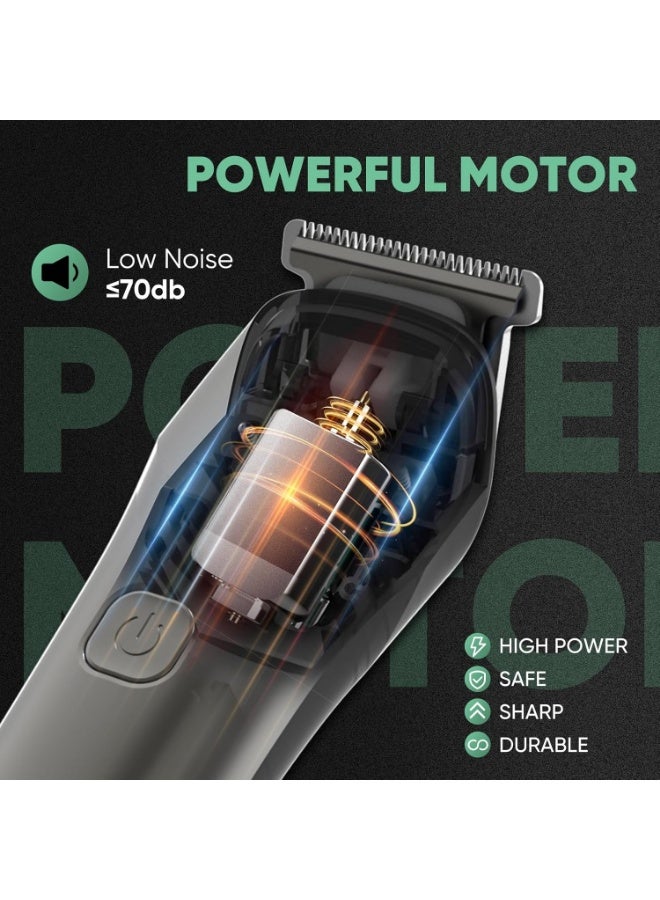 إنشن ماكينة قص الشعر للرجال، ماكينة تشذيب اللحية مع إمكانية إعادة الشحن عبر USB، ماكينة حلاقة شعر لاسلكية احترافية، ماكينة حلاقة منزلية قابلة لإعادة الشحن للرجال والنساء والأطفال، ماكينة حلاقة اللحية  - Image 3