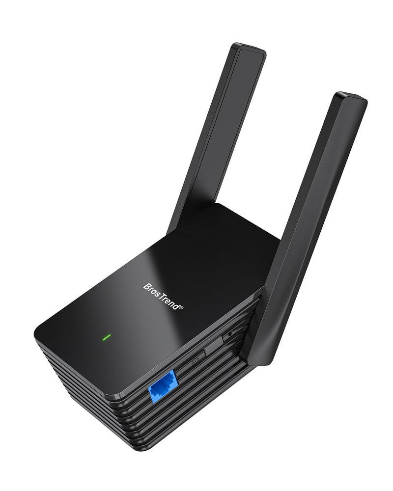 BrosTrend AX1500 WiFi 6 Universal WiFi to Ethernet Adapter with RJ45 Gigabit Port, Dual Band WiFi Bridge for PC, Printer, Smart TV, Blu-Ray Player, PlayStation, DVR, etc. Wireless to Wired Convert - Image 1
