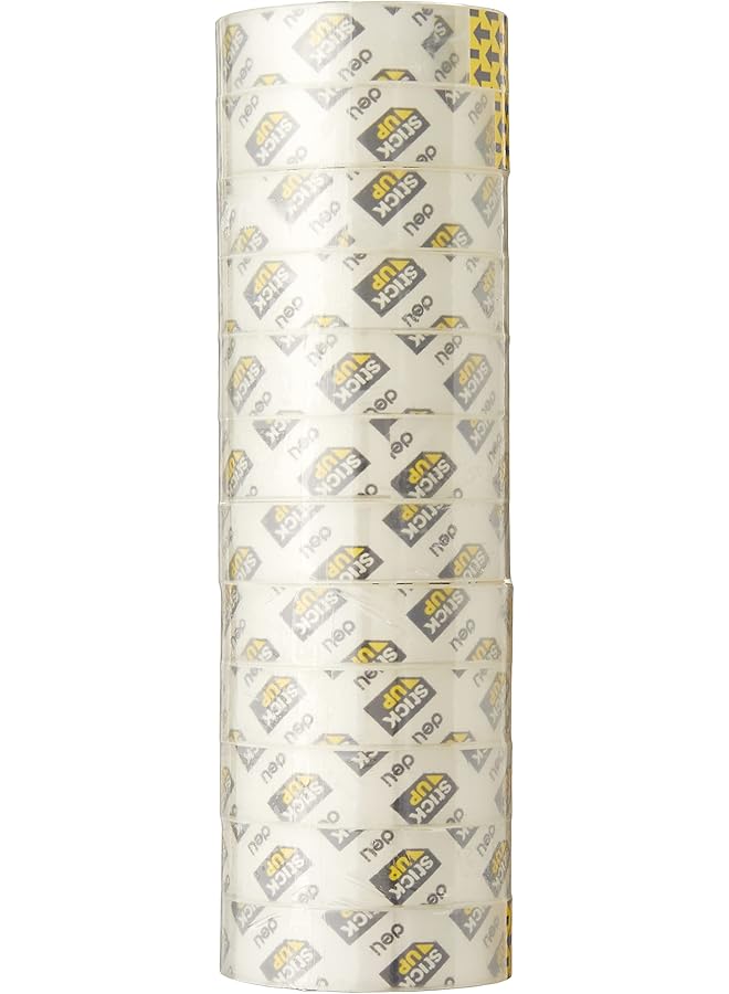 ديلي شريط لاصق للمكتب مكون من 12 بكرة مقاس 12 مم × 18 متر شفاف - Image 2