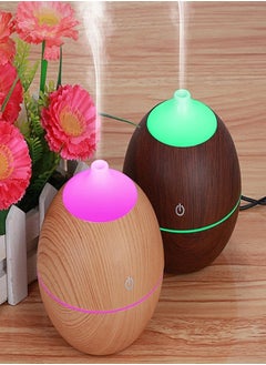 YOMNA YOMNA Mini Wooden Aromatherapy Humidifier with LED Lights – Portable Ultrasonic Air Humidifier (Wood Brown)  - Image 5