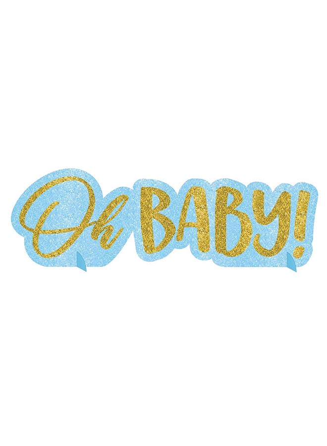 Amscan Oh Baby Boy Glitter Centrepiece, Baby Shower Party Decorations