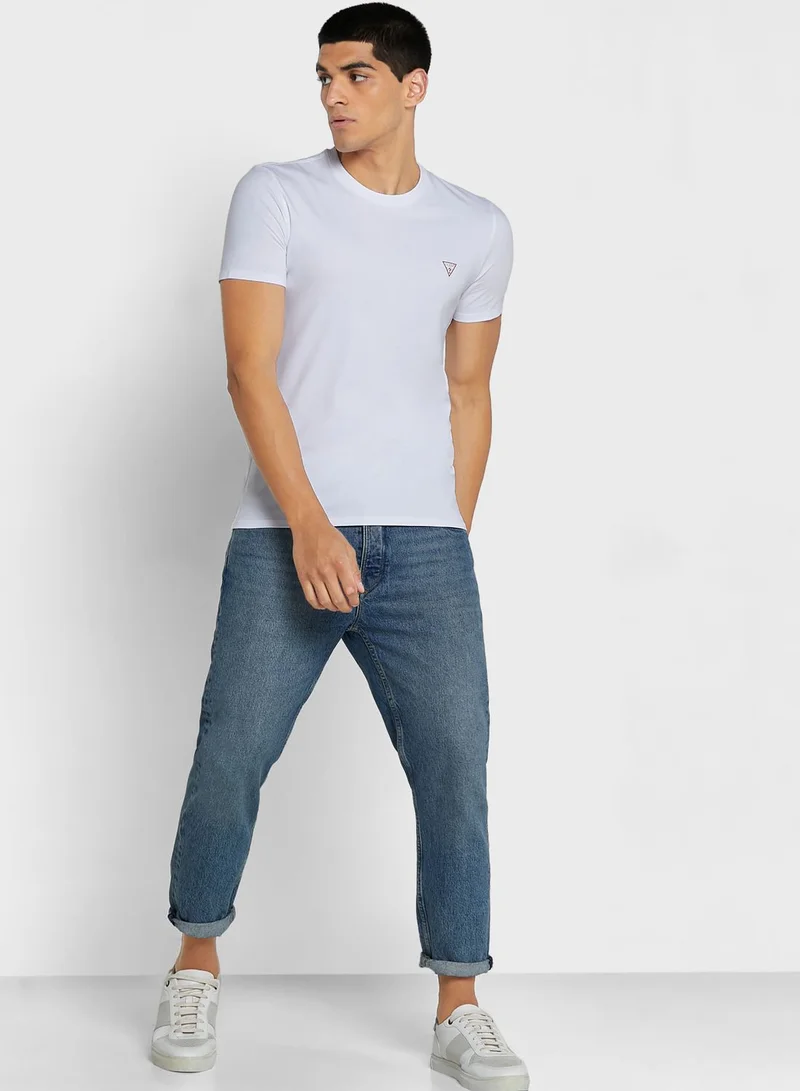 GUESS Logo Crew Neck T-Shirt