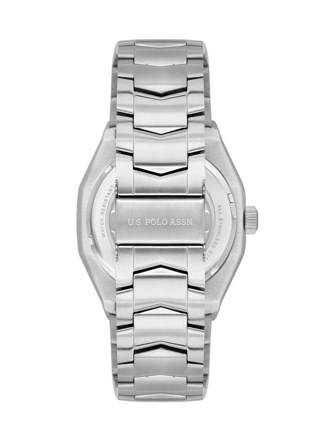 U.S. Polo Assn. U.S. Polo Assn. USPA1059-01 43mm Watch with Forest Green Dial, Silver Accents & Stainless Steel Band - Refined Masculine Style for Gents  - Image 3