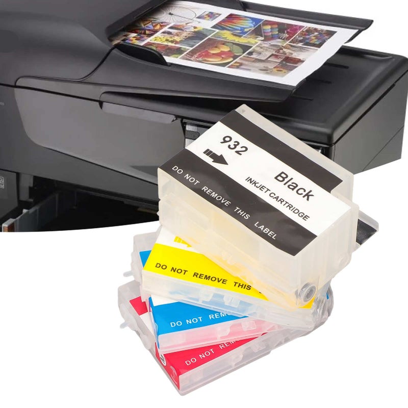 خرطوشة حبر أسود عالي الغلة قابلة لإعادة التعبئة متوافقة مع Officejet 6600 6700 7110 7510 7610 للمستندات والصور وأوراق الاختبار - Image 5