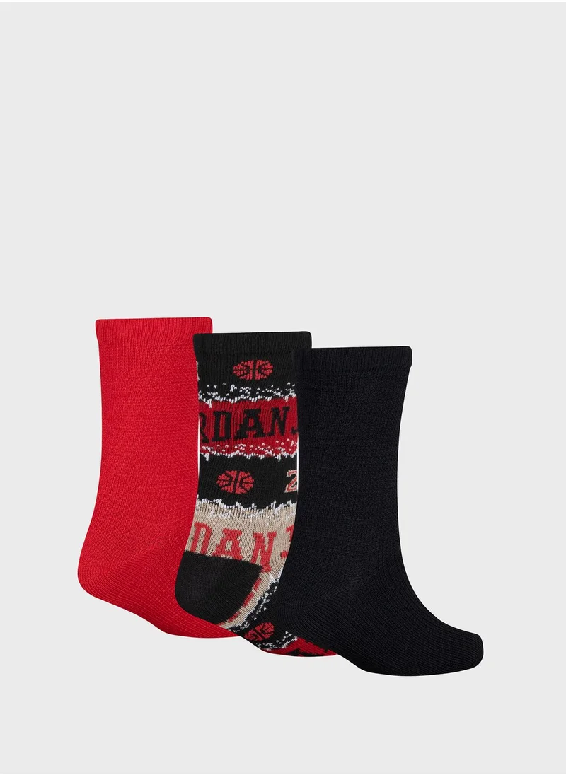 Jordan 3 Pack Of Infant Jordan Crew Socks