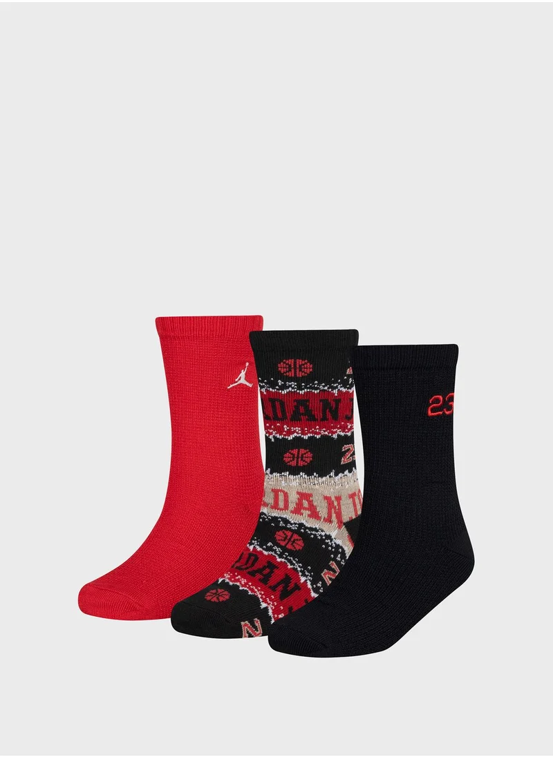 Jordan 3 Pack Of Infant Jordan Crew Socks