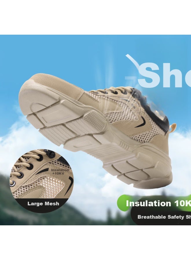 Jingtu Men'S Summer Breathable Insulated 10Kv Plastic Toe Cap Anti-Smashing Anti-Piercing Work Safety Shoes 3013Kv Size 43 - Image 2
