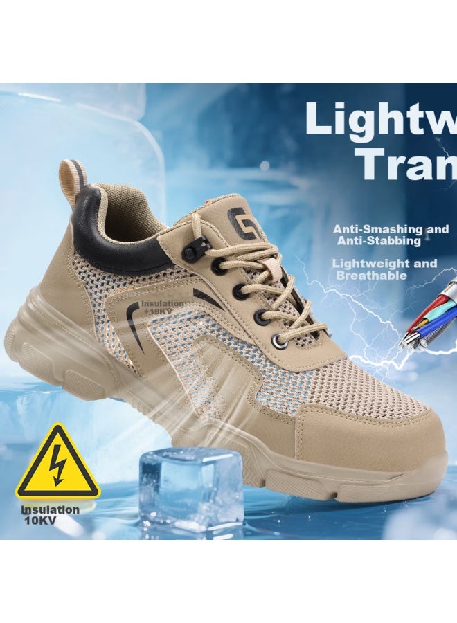 Jingtu Men'S Summer Breathable Insulated 10Kv Plastic Toe Cap Anti-Smashing Anti-Piercing Work Safety Shoes 3013Kv Size 43 - Image 3