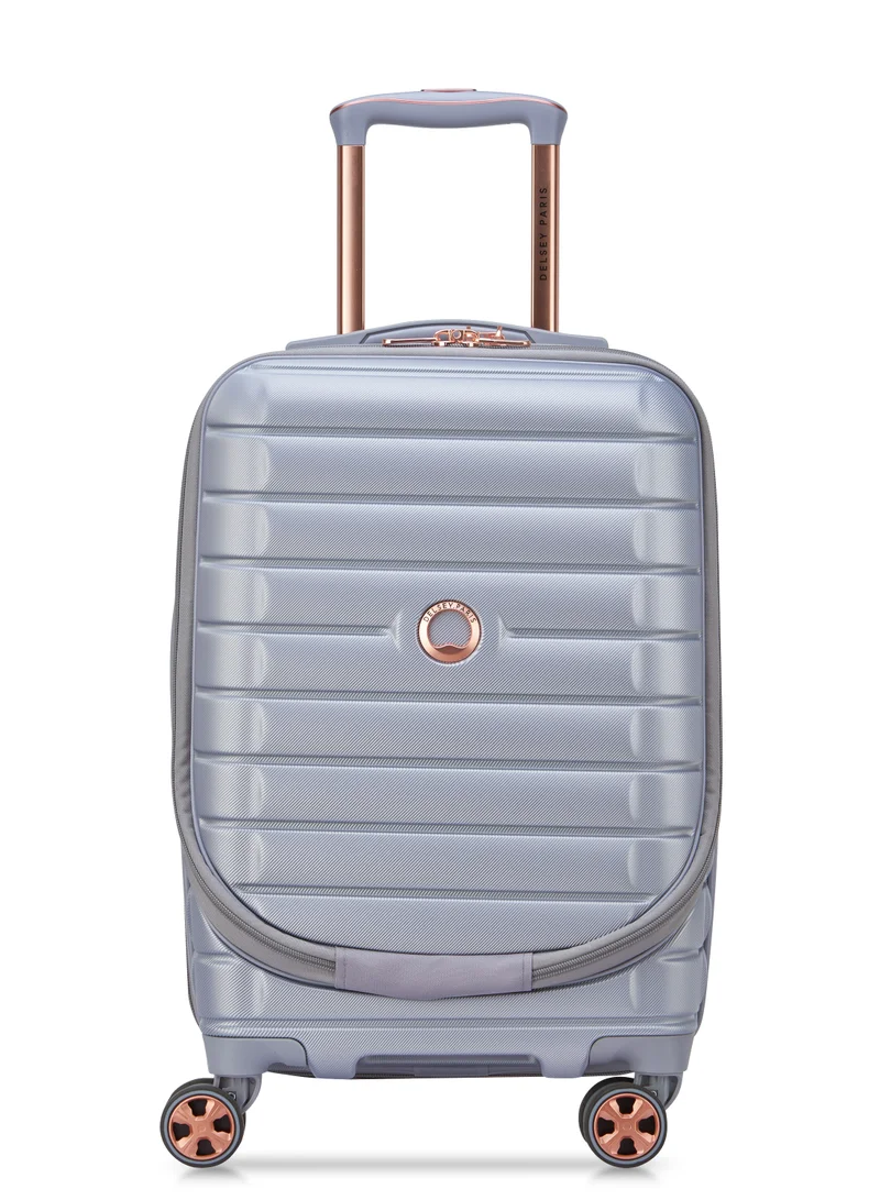 Delsey Delsey Shadow 5.0 Business Hardcase Expendable Double wheel cabin luggage trolley suitcase 55cm platinum