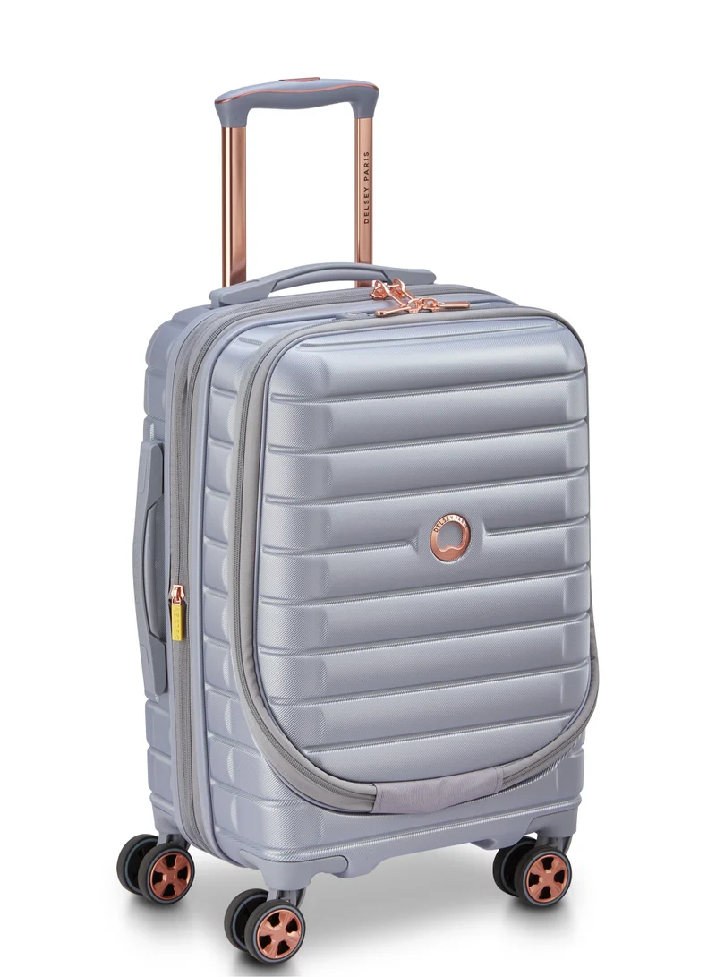 Delsey Delsey Shadow 5.0 Business Hardcase Expendable Double wheel cabin luggage trolley suitcase 55cm platinum