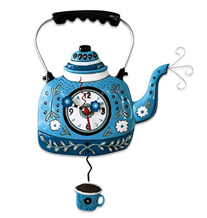 AlleN DESIGNS Kettle Blue Pendulum Clock - Image 4