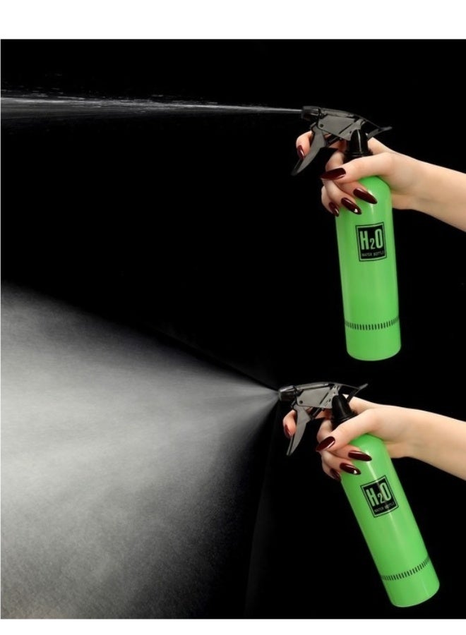 H2O Professional 500ml Hairdressing & Beauty Water Sprayer – Fine Mist Technology for Even Spray – Multi-Purpose Use for Hair Styling, Skin Moisturizing, Body Cooling, and Plant Watering – Lightweight Portable Design with Easy Press Trigger – Ideal for Salons, Home, Travel – Green - Image 2