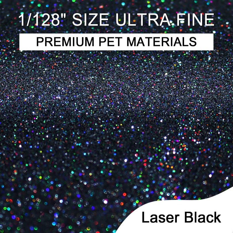 Ceya 3.5oz/ 100g Holographic Ultra Fine Glitter Powder Laser Black Glitter 1/128â€ 0.008â€ 0.2mm for Slime Epoxy Resin Craft Tumbler Jewelry Nail Art Festival Makeup Scrapbook Painting Wedding Cards - Image 2