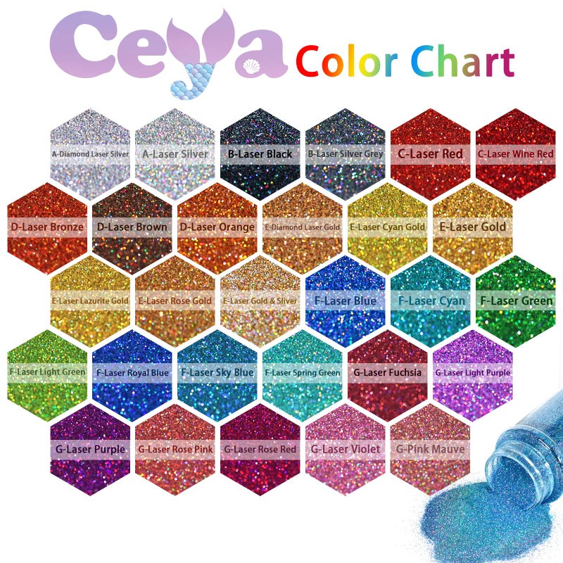 Ceya 3.5oz/ 100g Holographic Ultra Fine Glitter Powder Laser Black Glitter 1/128â€ 0.008â€ 0.2mm for Slime Epoxy Resin Craft Tumbler Jewelry Nail Art Festival Makeup Scrapbook Painting Wedding Cards - Image 3