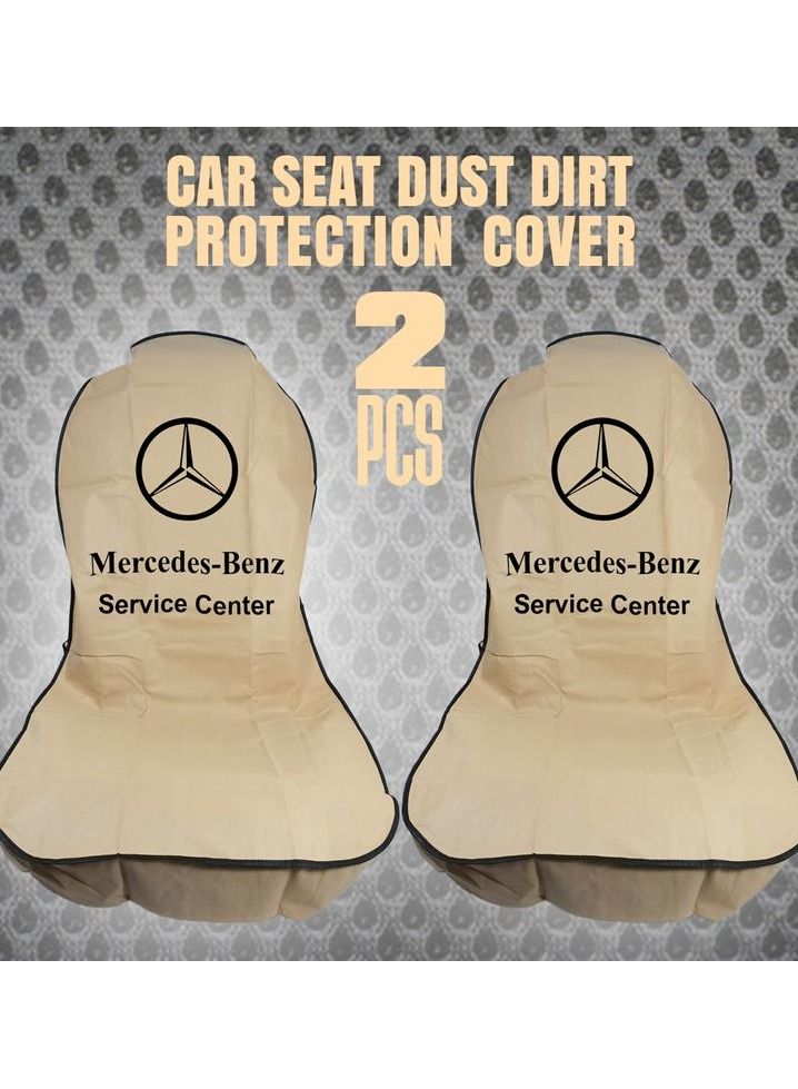 BENZ Universal Car Seat Dust Dirt Protection Cover, Extra Protection For Your Seat 2 pcs Set, Car Seat Cover - Image 1