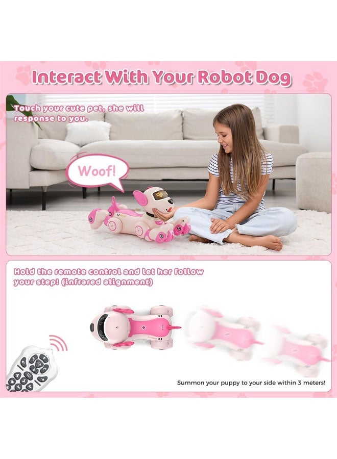 L&E Robot Dog Toy for Kids, Voice & 2.4GHz Remote Control Robot Pet with Interactive Touch Sensors, Over 20+ Responses, Program Mode, Robotic Puppy Toy for Kids Boys & Girls - Image 5