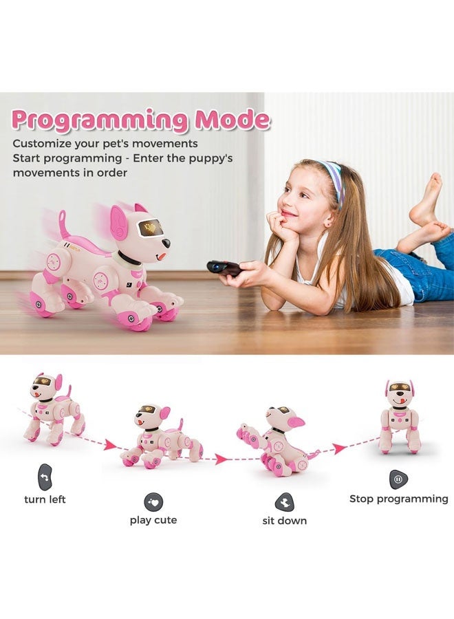L&E Robot Dog Toy for Kids, Voice & 2.4GHz Remote Control Robot Pet with Interactive Touch Sensors, Over 20+ Responses, Program Mode, Robotic Puppy Toy for Kids Boys & Girls - Image 4