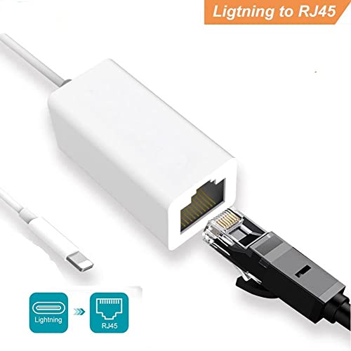 DesofIcon [Apple MFi Certified] Lightning to Ethernet Adapter,RJ45 Ethernet LAN Network Adapter Cable with 8 Pin Connector Compatible with iPhone 13/12/11/XS/XR/X/8/7/iPad/iPod, Plug and Play, Supports 100Mbps - Image 2
