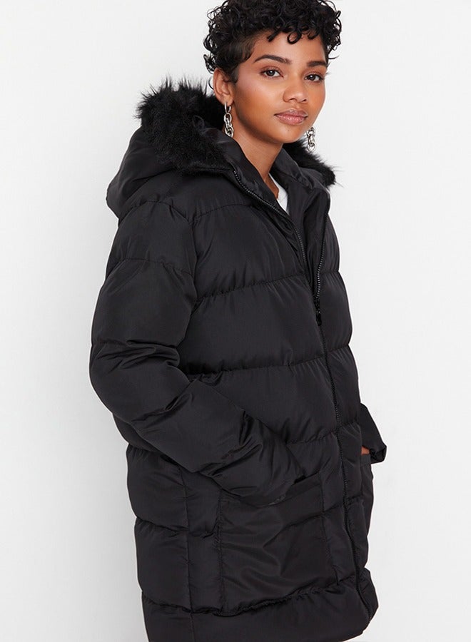 trendyol Winter Jacket - Black - Midi  - Image 3